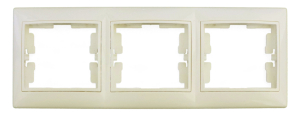 Рамка 3 поста LUMINA горизонтальная крем