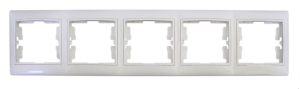 Рамка 5 постов LUMINA горизонтальная белая