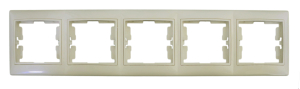 Рамка 5 постов LUMINA горизонтальная крем