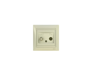Розетка Ledard телевизионная двухместная кремовая TV+SAT