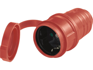 Розетка электрическая LUX-TOOLS красная 16А 230В с заземляющим контактом