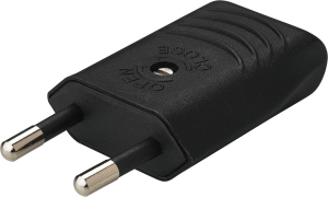 Вилка евро 6 А OBI черная