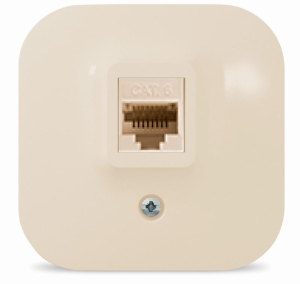 Розетка компьютерная FLOS RJ45 CAT6 кремовая