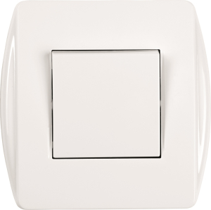 Одноклавишный выключатель скрытого монтажа OBI Eco белый