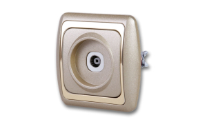 Розетка Дельта телевизионная золото СП