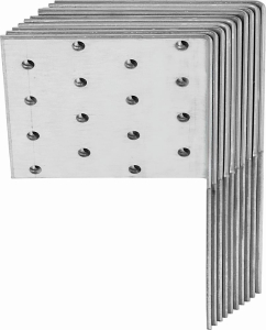 Соединитель угловой LUX-TOOLS равносторонний 10 шт 8х8 см