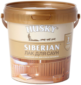 Лак акриловый для сауны HUSKY Siberian 0.9 кг  полуматовый