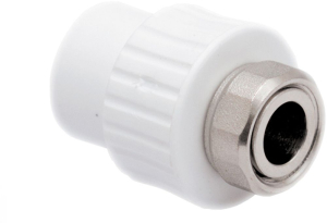 Муфта с накидной гайкой PPR 25х 3/4,  белый, RTP