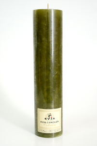 Свеча EVIS Столбик парафиновая цилиндрическая оливковая Н 350 мм
