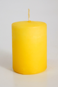 Свеча EVIS Столбик парафиновая цилиндрическая жёлтая Н 80 мм