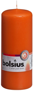 Свеча столбик Bolsius оранжевая 150 х 60 мм