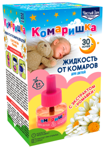 Жидкость от комаров Чистый дом "Комаришка" для детей 30 ночей