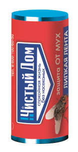 Лента липкая от мух Чистый дом 1 штука