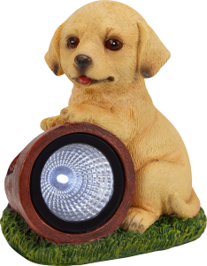 Фигура садовая на солнечной батарее Собака 253231