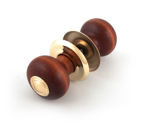 Ручка дверная PALLADIUM деревянная без затвора 1БТ 2-1 темная