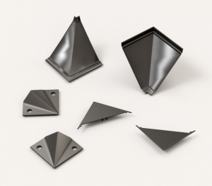 Комплект заглушек и углов для кухонного плинтуса черный