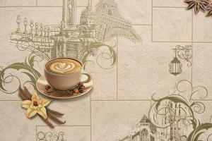 Виниловые обои Elysium Франция 98002 кофейные 0,53x10 м