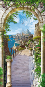 Бумажные обои Восторг Южный пейзаж 103 1,34х2,61 м