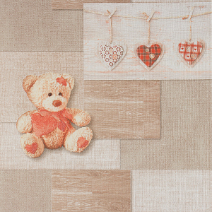 Бумажные обои Тэдди 3063 0,53х10 м бежевые