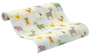 Бумажные обои Rasch Bambino 247015 салатовые 0,53х10м