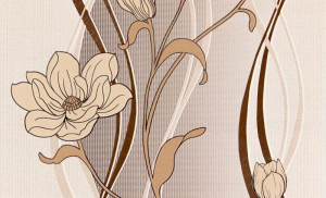 Бумажные обои Аспект Магнолия 10077-28 0,53х10,05 м бежевые