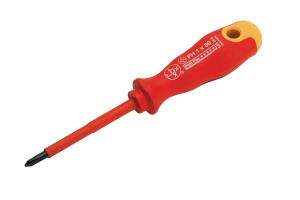 Отвертка LUX-TOOLS крестообразная PH1Х80 мм с диэлектрической рукояткой