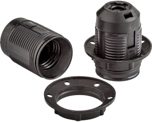 Патрон накладной REV 24531 5 E27 поливинилхлорид черный