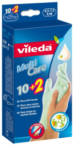 Перчатки влагозащитные Vileda S/M 12 шт