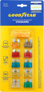 Предохранитель флажковый GOODYEAR стандарт 5-30 А 10 шт