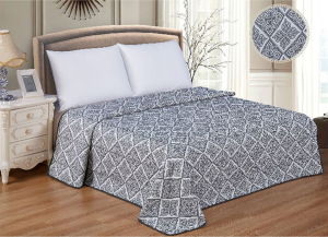 Покрывало ROMANCE 72942 жаккардовое темно-серое 200х220 см