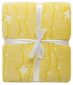 Плед Belezza Звезды микрофибра желтый 150х200 см