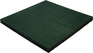 Резиновая плитка Витолит зеленая брусчатка 50x50 см