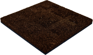 Резиновая плитка Витолит  с грунтозацепами коричневая 50x50 см