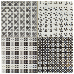 Керамическая плитка напольная Cristacer Retro черно-белая 45х45 см