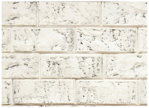 Гипсоцементная плитка Casa Vaga Скала кирпич белая 21х8,5 см