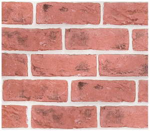 Гипсоцементная плитка Casa Vaga Саман кирпич красно-черная 20х6,5 см