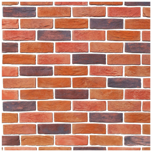 Бетонная плитка White Hills Линц Брик камень коралловая 21,4х6,6 см