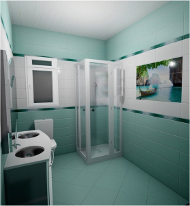 Бордюр Керамин Таиланд бирюзовый 50х5 см