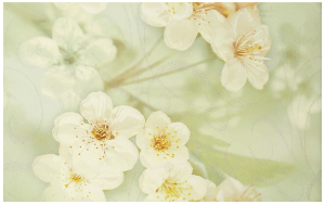 Декор Шахтинская плитка Сакура зеленый 40х25 см