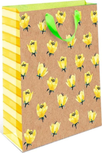 Подарочный пакет Арт и Дизайн  26х12х32 см в ассортименте