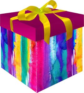 Подарочная коробка Арт и Дизайн 16х16х16 см в ассортименте