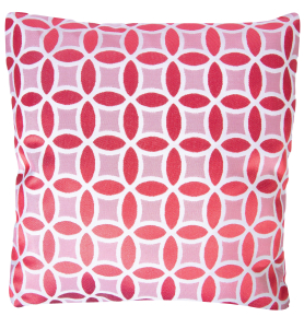 Подушка декоративная Эскар ЛЮБА 40х40 см красно-белая