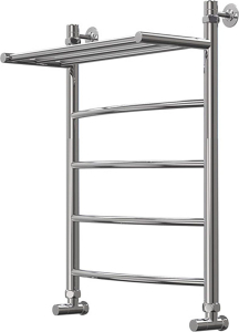 Полотенцесушитель водяной Арго Универсал нержавеющая сталь 500х800 мм с полкой