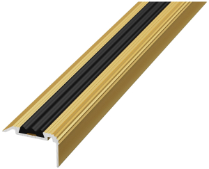 Порог угловой ЛУКА ПУ 07-1 Анод Золото алюминий 1800х35 мм