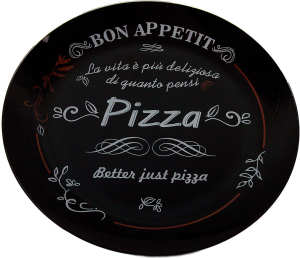 Тарелка десертная NiNaGlass Бон аппетит 20 см стекло черный