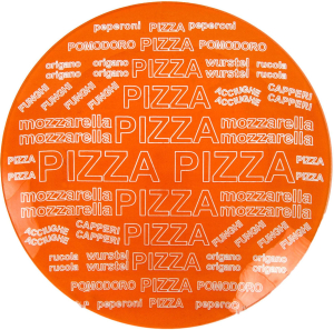 Тарелка обеденная NiNaGlass Пицца 26 см стекло красный