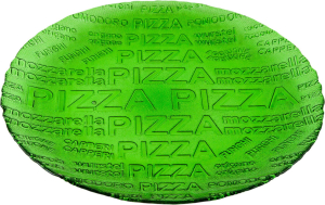 Блюдо сервировочное NiNaGlass Пицца 35 см стекло зеленый