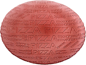 Блюдо сервировочное NiNaGlass Пицца 35 см стекло красный