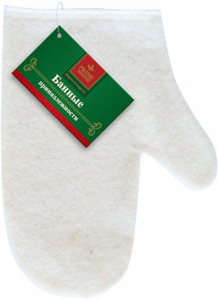 Рукавица для сауны фетр 26х21 см