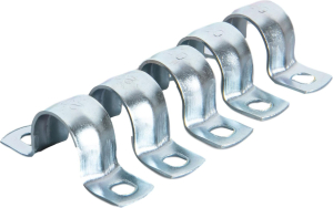 Скоба Ecoplast оцинкованная с двумя отверстиями 20 мм